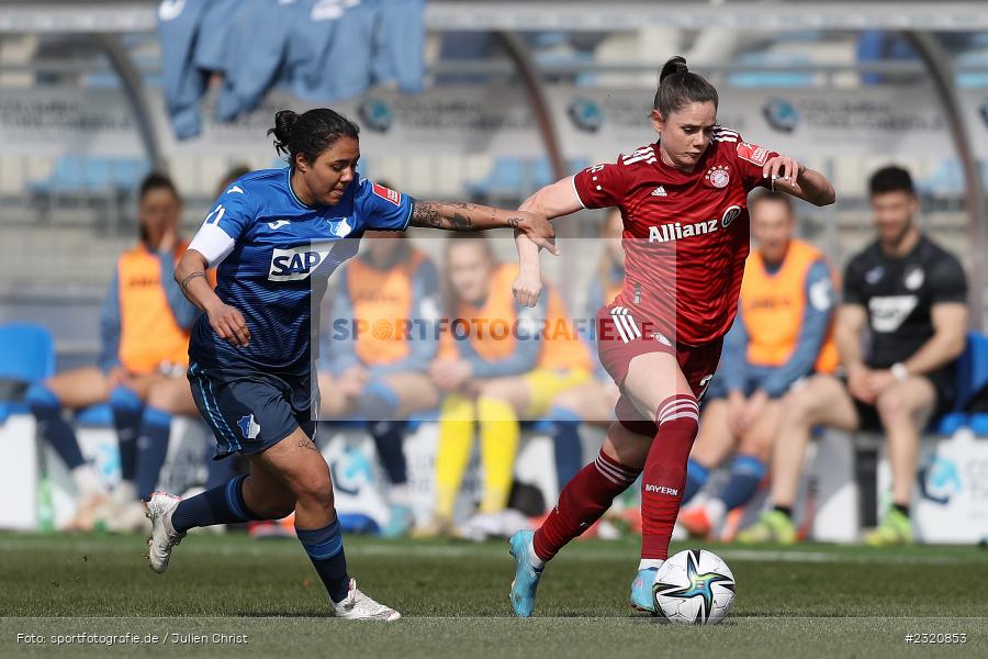 Sarah Zadrazil, Dietmar-Hopp-Stadion, Hoffenheim, 12.03.2022, DFB, sport, action, März 2022, Saison 2021/2022, FLYERALARM, Bundesliga, Frauen, FFBL, FLYERALARM Frauen-Bundesliga, FCB, TSG, FC Bayern München, TSG Hoffenheim - Bild-ID: 2320853