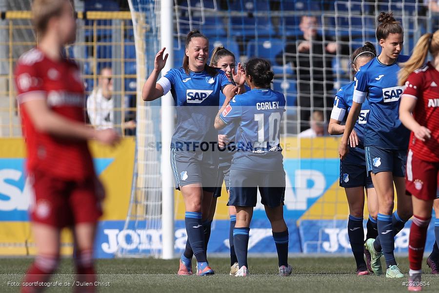 Tine De Caigny, Dietmar-Hopp-Stadion, Hoffenheim, 12.03.2022, DFB, sport, action, März 2022, Saison 2021/2022, FLYERALARM, Bundesliga, Frauen, FFBL, FLYERALARM Frauen-Bundesliga, FCB, TSG, FC Bayern München, TSG Hoffenheim - Bild-ID: 2320854