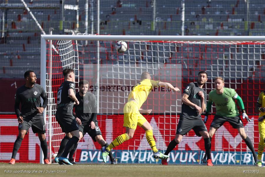 Tor, Franz Pfanne, FLYERALARM Arena, Würzburg, 13.03.2022, DFB, sport, action, März 2022, Saison 2021/2022, Fussball, 3. Liga, BVB, FWK, Borussia Dortmund II, FC Würzburger Kickers - Bild-ID: 2320872