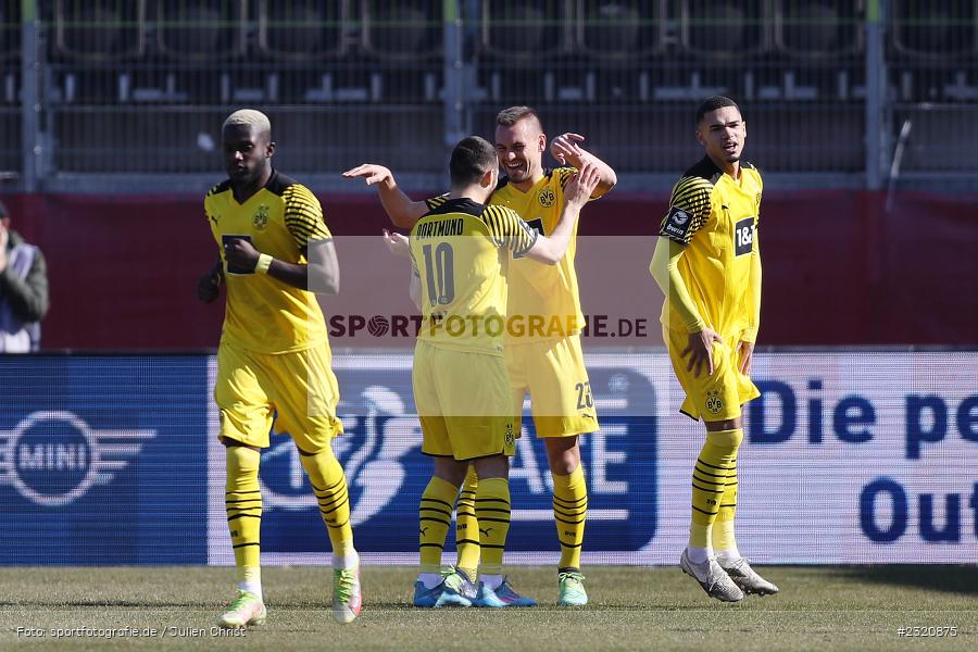 Tor, Franz Pfanne, FLYERALARM Arena, Würzburg, 13.03.2022, DFB, sport, action, März 2022, Saison 2021/2022, Fussball, 3. Liga, BVB, FWK, Borussia Dortmund II, FC Würzburger Kickers - Bild-ID: 2320875