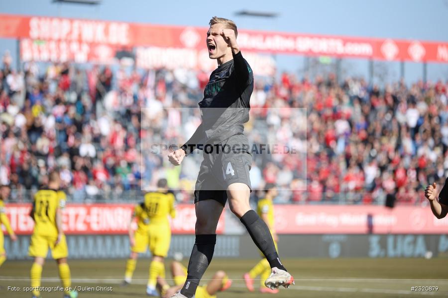 Freude, Torjubel, Louis Breunig, FLYERALARM Arena, Würzburg, 13.03.2022, DFB, sport, action, März 2022, Saison 2021/2022, Fussball, 3. Liga, BVB, FWK, Borussia Dortmund II, FC Würzburger Kickers - Bild-ID: 2320879
