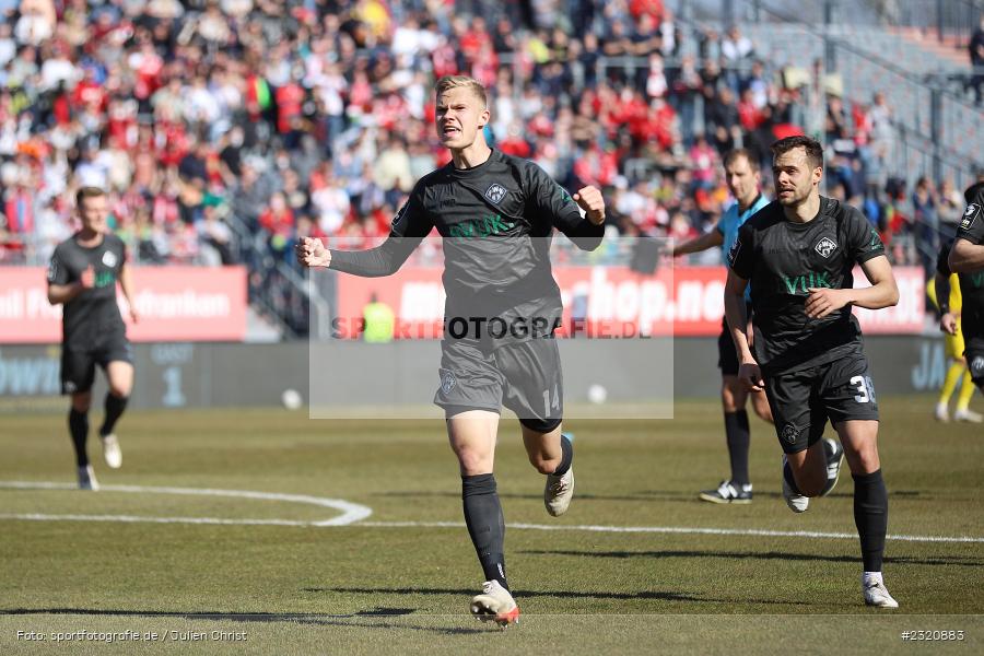 Freude, Torjubel, Louis Breunig, FLYERALARM Arena, Würzburg, 13.03.2022, DFB, sport, action, März 2022, Saison 2021/2022, Fussball, 3. Liga, BVB, FWK, Borussia Dortmund II, FC Würzburger Kickers - Bild-ID: 2320883
