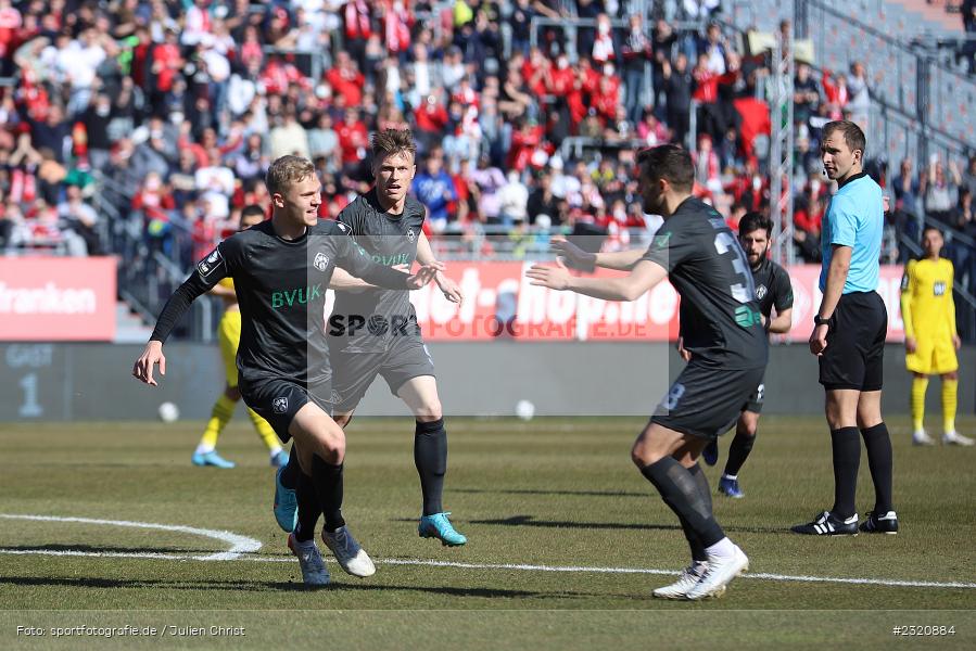Freude, Torjubel, Louis Breunig, FLYERALARM Arena, Würzburg, 13.03.2022, DFB, sport, action, März 2022, Saison 2021/2022, Fussball, 3. Liga, BVB, FWK, Borussia Dortmund II, FC Würzburger Kickers - Bild-ID: 2320884