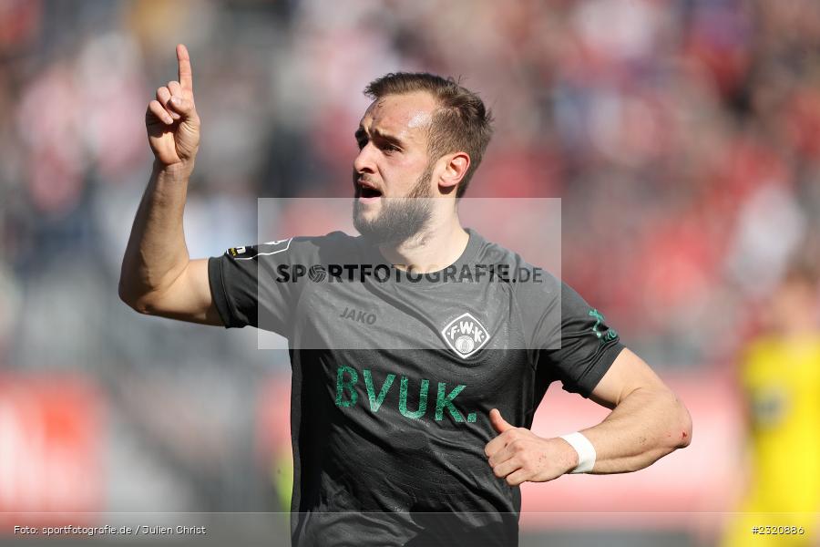Emotionen, Gestik, Torjubel, David Kopacz, FLYERALARM Arena, Würzburg, 13.03.2022, DFB, sport, action, März 2022, Saison 2021/2022, Fussball, 3. Liga, BVB, FWK, Borussia Dortmund II, FC Würzburger Kickers - Bild-ID: 2320886
