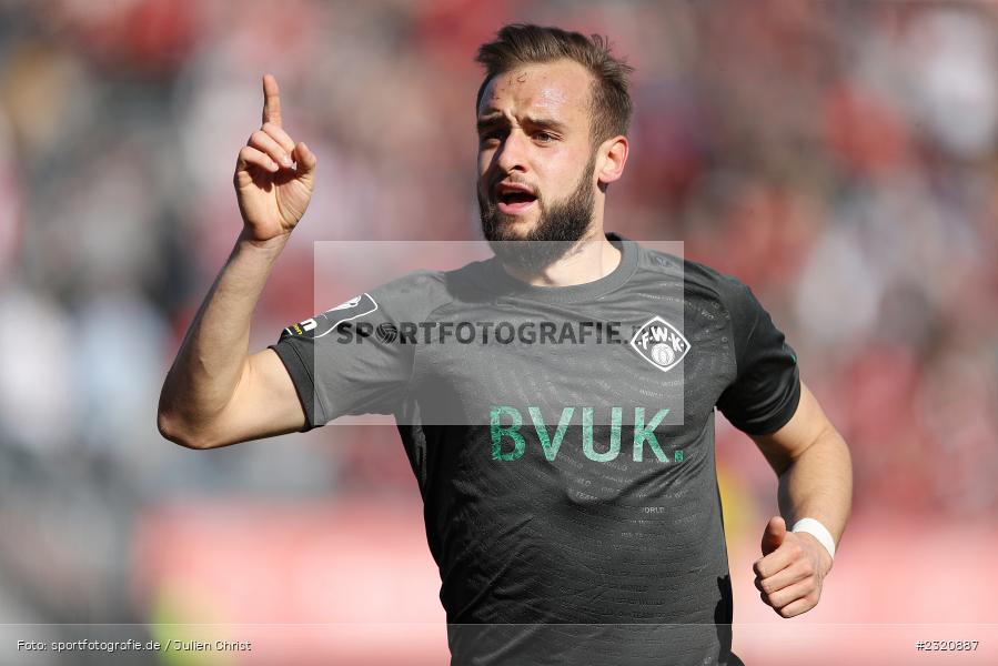 Emotionen, Gestik, Torjubel, David Kopacz, FLYERALARM Arena, Würzburg, 13.03.2022, DFB, sport, action, März 2022, Saison 2021/2022, Fussball, 3. Liga, BVB, FWK, Borussia Dortmund II, FC Würzburger Kickers - Bild-ID: 2320887
