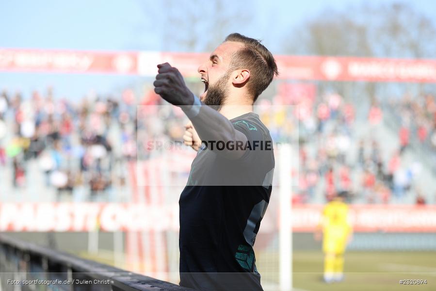 Torjubel, David Kopacz, FLYERALARM Arena, Würzburg, 13.03.2022, DFB, sport, action, März 2022, Saison 2021/2022, Fussball, 3. Liga, BVB, FWK, Borussia Dortmund II, FC Würzburger Kickers - Bild-ID: 2320894