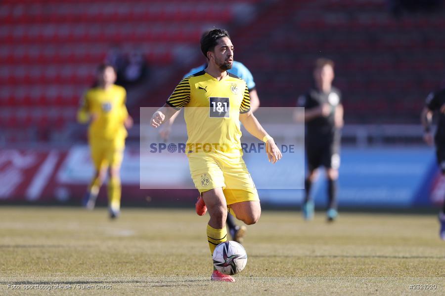 Immanuel Pherai, FLYERALARM Arena, Würzburg, 13.03.2022, DFB, sport, action, März 2022, Saison 2021/2022, Fussball, 3. Liga, BVB, FWK, Borussia Dortmund II, FC Würzburger Kickers - Bild-ID: 2321020