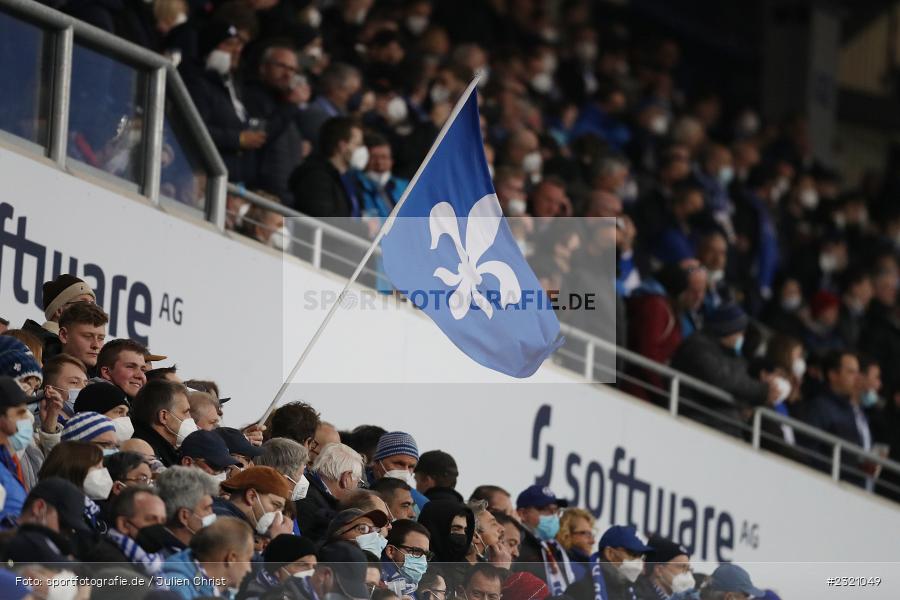Fahne, Merck-Stadion am Böllenfalltor, Darmstadt, 11.03.2022, DFL, sport, action, März 2022, Saison 2021/2022, 2. Bundesliga, SVS, D98, SV Sandhausen, SV Darmstadt 98 - Bild-ID: 2321049