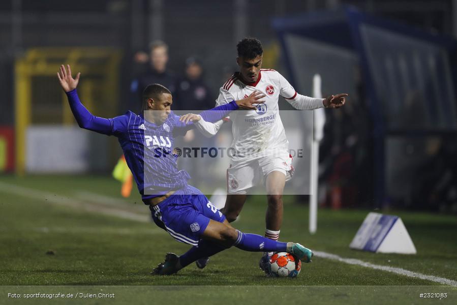 Nathaniel Brown, Stadion am Schönbusch, Aschaffenburg, 15.03.2022, BFV, sport, action, März 2022, Saison 2021/2022, Fussball, RLB, Regionalliga Bayern, FCN, SVA, 1. FC Nürnberg II, SV Viktoria Aschaffenburg - Bild-ID: 2321083