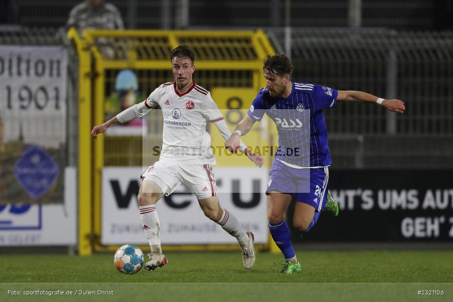 Tim Steinmetz, Stadion am Schönbusch, Aschaffenburg, 15.03.2022, BFV, sport, action, März 2022, Saison 2021/2022, Fussball, RLB, Regionalliga Bayern, FCN, SVA, 1. FC Nürnberg II, SV Viktoria Aschaffenburg - Bild-ID: 2321106