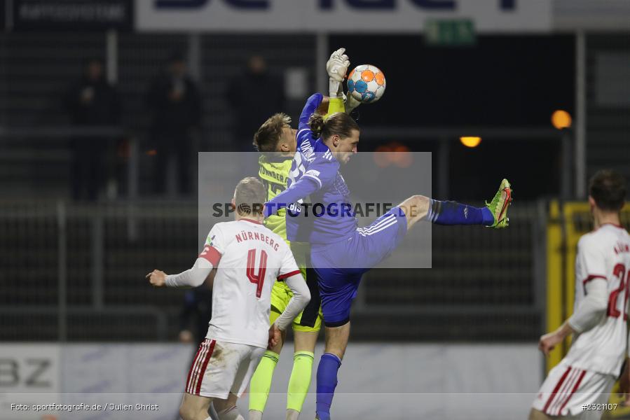 Jan Reichert, Stadion am Schönbusch, Aschaffenburg, 15.03.2022, BFV, sport, action, März 2022, Saison 2021/2022, Fussball, RLB, Regionalliga Bayern, FCN, SVA, 1. FC Nürnberg II, SV Viktoria Aschaffenburg - Bild-ID: 2321107