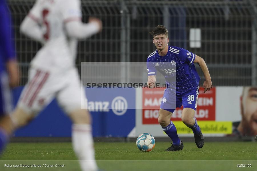 Niklas Borger, Stadion am Schönbusch, Aschaffenburg, 15.03.2022, BFV, sport, action, März 2022, Saison 2021/2022, Fussball, RLB, Regionalliga Bayern, FCN, SVA, 1. FC Nürnberg II, SV Viktoria Aschaffenburg - Bild-ID: 2321155 Niklas Borger, Stadion am Schönbusch, Aschaffenburg, 15.03.2022, BFV, sport, action, März 2022, Saison 2021/2022, Fussball, RLB, Regionalliga Bayern, FCN, SVA, 1. FC Nürnberg II, SV Viktoria Aschaffenburg - Bild-ID: 2321155