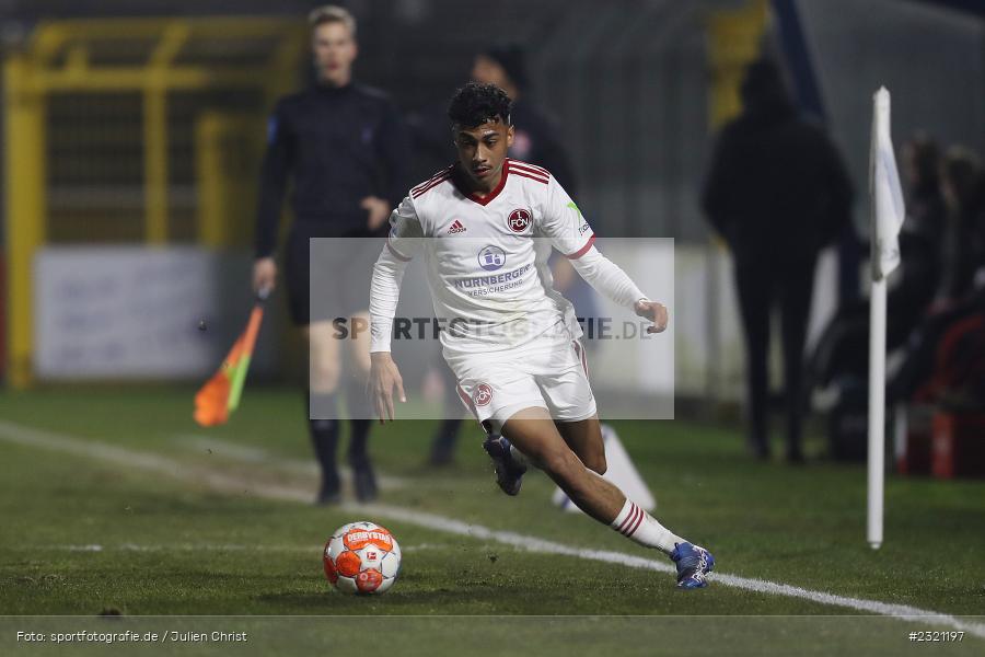 Nathaniel Brown, Stadion am Schönbusch, Aschaffenburg, 15.03.2022, BFV, sport, action, März 2022, Saison 2021/2022, Fussball, RLB, Regionalliga Bayern, FCN, SVA, 1. FC Nürnberg II, SV Viktoria Aschaffenburg - Bild-ID: 2321197 Nathaniel Brown, Stadion am Schönbusch, Aschaffenburg, 15.03.2022, BFV, sport, action, März 2022, Saison 2021/2022, Fussball, RLB, Regionalliga Bayern, FCN, SVA, 1. FC Nürnberg II, SV Viktoria Aschaffenburg - Bild-ID: 2321197