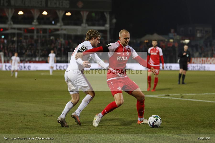 Tobias Kraulich, David Philipp, FLYERALARM Arena, Würzburg, 18.03.2022, DFL, sport, action, März 2022, Saison 2021/2022, Fussball, FCV, FWK, FC Viktoria Köln, FC Würzburger Kickers - Bild-ID: 2321233