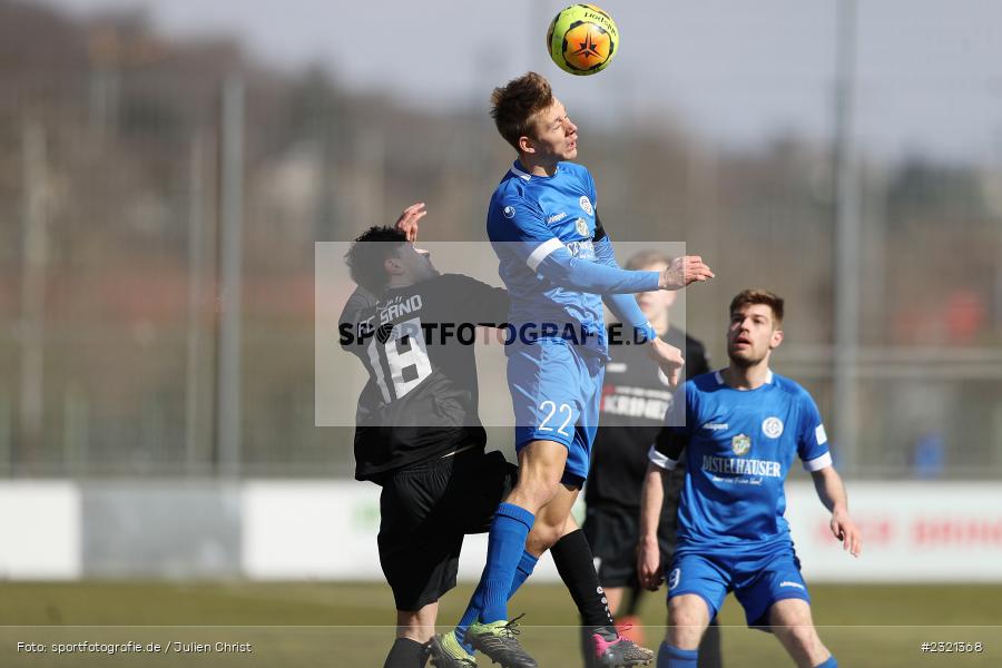Nicolas Reinhart, Sepp-Endres-Sportanlage, Würzburg, 19.03.2022, BFV, sport, action, März 2022, Saison 2021/2022, Fussball, Bayernliga Nord, FCS, WFV, 1. FC Sand, Würzburger FV - Bild-ID: 2321368