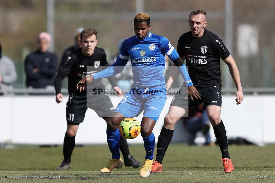 Mohamed Conte, Sepp-Endres-Sportanlage, Würzburg, 19.03.2022, BFV, sport, action, März 2022, Saison 2021/2022, Fussball, Bayernliga Nord, FCS, WFV, 1. FC Sand, Würzburger FV - Bild-ID: 2321413