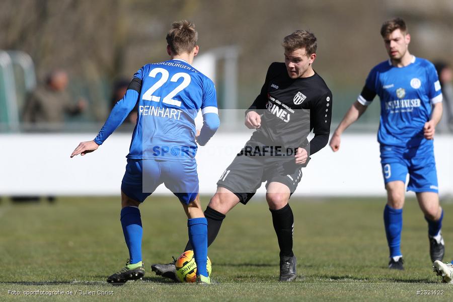 Luca Zeiß, Sepp-Endres-Sportanlage, Würzburg, 19.03.2022, BFV, sport, action, März 2022, Saison 2021/2022, Fussball, Bayernliga Nord, FCS, WFV, 1. FC Sand, Würzburger FV - Bild-ID: 2321422