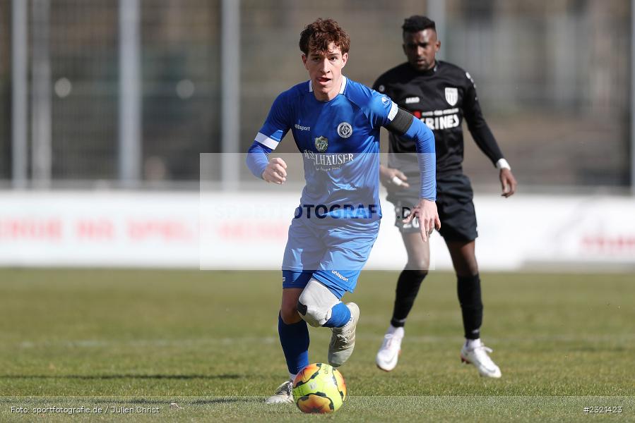 Simon Schäffer, Sepp-Endres-Sportanlage, Würzburg, 19.03.2022, BFV, sport, action, März 2022, Saison 2021/2022, Fussball, Bayernliga Nord, FCS, WFV, 1. FC Sand, Würzburger FV - Bild-ID: 2321423