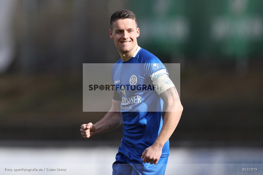 Freude, Jubel, Emotionen, Torjubel, Dennie Michel, Sepp-Endres-Sportanlage, Würzburg, 19.03.2022, BFV, sport, action, März 2022, Saison 2021/2022, Fussball, Bayernliga Nord, FCS, WFV, 1. FC Sand, Würzburger FV - Bild-ID: 2321519