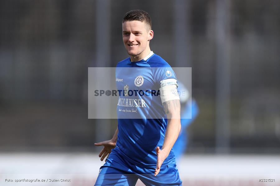 Freude, Jubel, Emotionen, Torjubel, Dennie Michel, Sepp-Endres-Sportanlage, Würzburg, 19.03.2022, BFV, sport, action, März 2022, Saison 2021/2022, Fussball, Bayernliga Nord, FCS, WFV, 1. FC Sand, Würzburger FV - Bild-ID: 2321521