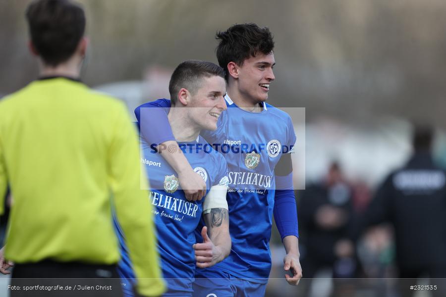Freude, Jubel, Emotionen, Torjubel, Dennie Michel, Sepp-Endres-Sportanlage, Würzburg, 19.03.2022, BFV, sport, action, März 2022, Saison 2021/2022, Fussball, Bayernliga Nord, FCS, WFV, 1. FC Sand, Würzburger FV - Bild-ID: 2321535