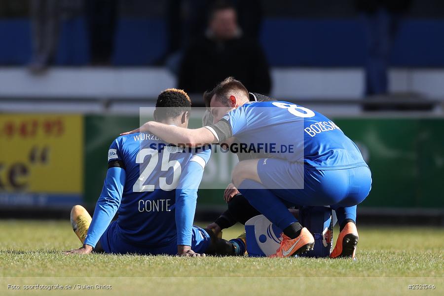Verletzung, Mohamed Conte, Sepp-Endres-Sportanlage, Würzburg, 19.03.2022, BFV, sport, action, März 2022, Saison 2021/2022, Fussball, Bayernliga Nord, FCS, WFV, 1. FC Sand, Würzburger FV - Bild-ID: 2321546