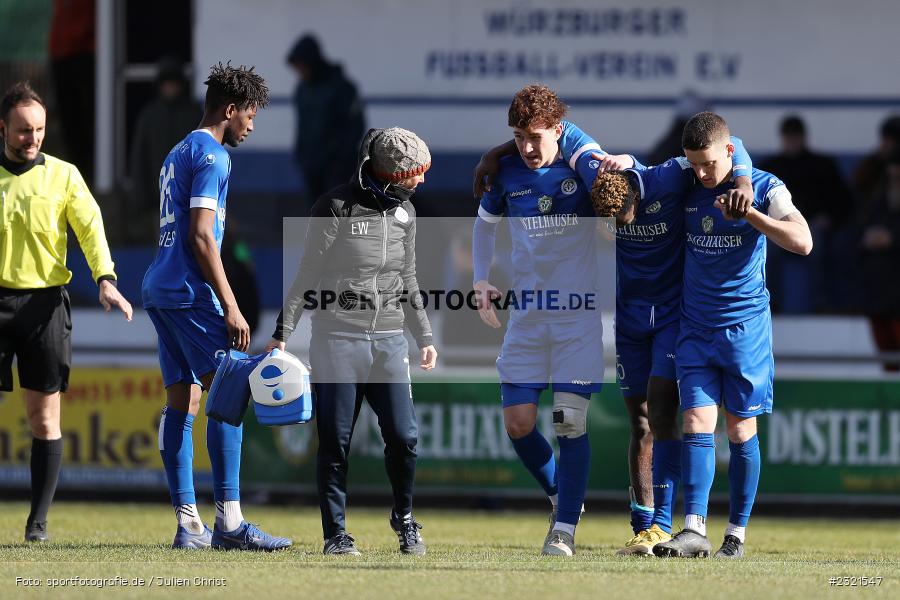 Verletzung, Mohamed Conte, Sepp-Endres-Sportanlage, Würzburg, 19.03.2022, BFV, sport, action, März 2022, Saison 2021/2022, Fussball, Bayernliga Nord, FCS, WFV, 1. FC Sand, Würzburger FV - Bild-ID: 2321547