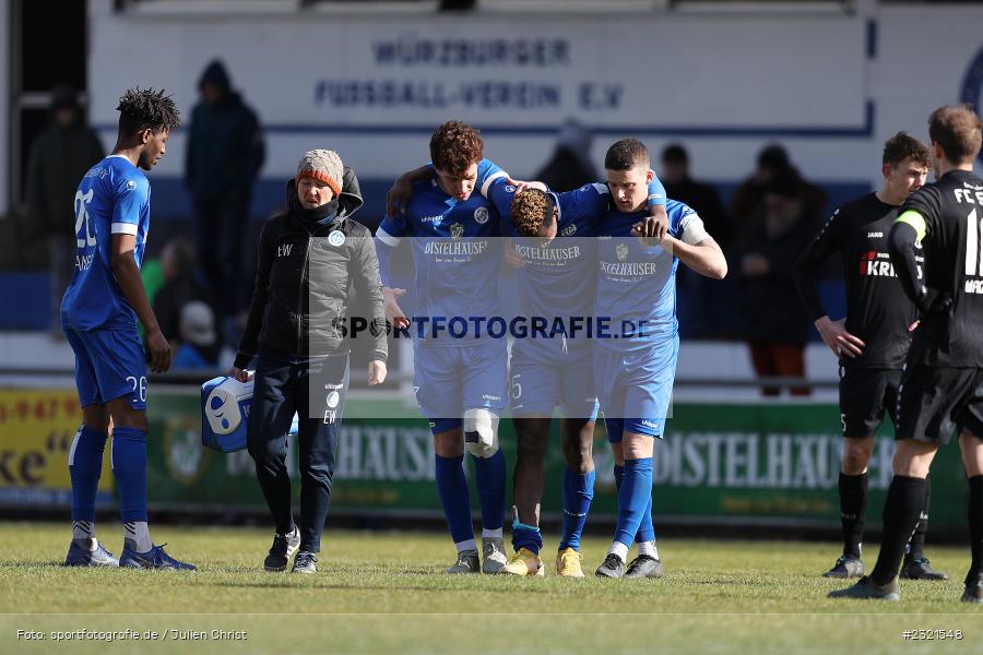 Verletzung, Mohamed Conte, Sepp-Endres-Sportanlage, Würzburg, 19.03.2022, BFV, sport, action, März 2022, Saison 2021/2022, Fussball, Bayernliga Nord, FCS, WFV, 1. FC Sand, Würzburger FV - Bild-ID: 2321548