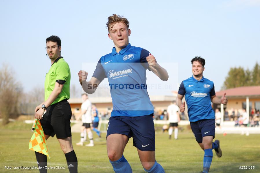 Torjubel, Elfmeter, Sven Berberich, Sportgelände Gassenhäuser, Nassig, 20.03.2022, BFV, sport, action, März 2022, Saison 2021/2022, Fussball, BFV-Landesliga Odenwald, SVW, SVE, SV Wagenschwend, SV Eintracht Nassig - Bild-ID: 2321683