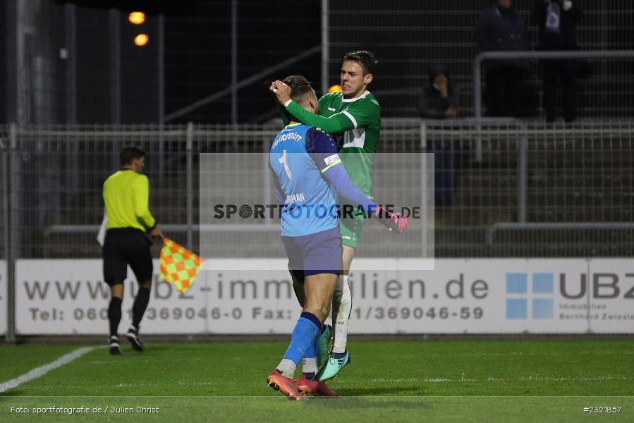 Emotionen, Jubel, Teoman Akmestanli, Stadion am Schönbusch, Aschaffenburg, 25.03.2022, BFV, sport, action, März 2022, Saison 2021/2022, Fussball, RLB, Regionalliga Bayern, VFB, SVA, VfB Eichstätt, SV Viktoria Aschaffenburg - Bild-ID: 2321857