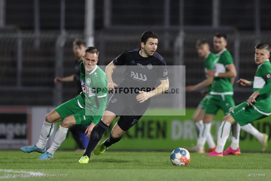 Benjamin Baier, Stadion am Schönbusch, Aschaffenburg, 25.03.2022, BFV, sport, action, März 2022, Saison 2021/2022, Fussball, RLB, Regionalliga Bayern, VFB, SVA, VfB Eichstätt, SV Viktoria Aschaffenburg - Bild-ID: 2321898