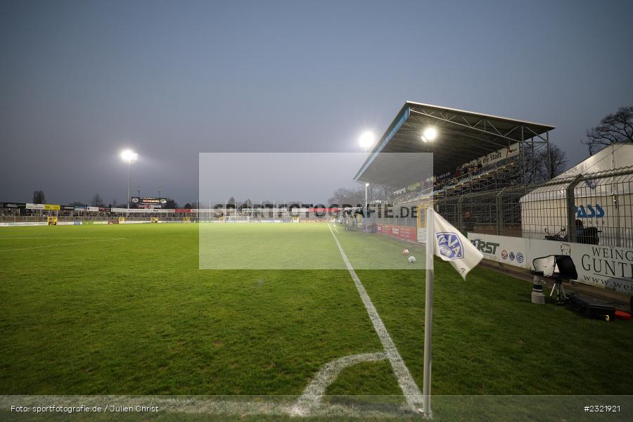 Eckfahne, Pitch, Stadion, Symbolbild, Stadion am Schönbusch, Aschaffenburg, 25.03.2022, BFV, sport, action, März 2022, Saison 2021/2022, Fussball, RLB, Regionalliga Bayern, VFB, SVA, VfB Eichstätt, SV Viktoria Aschaffenburg - Bild-ID: 2321921