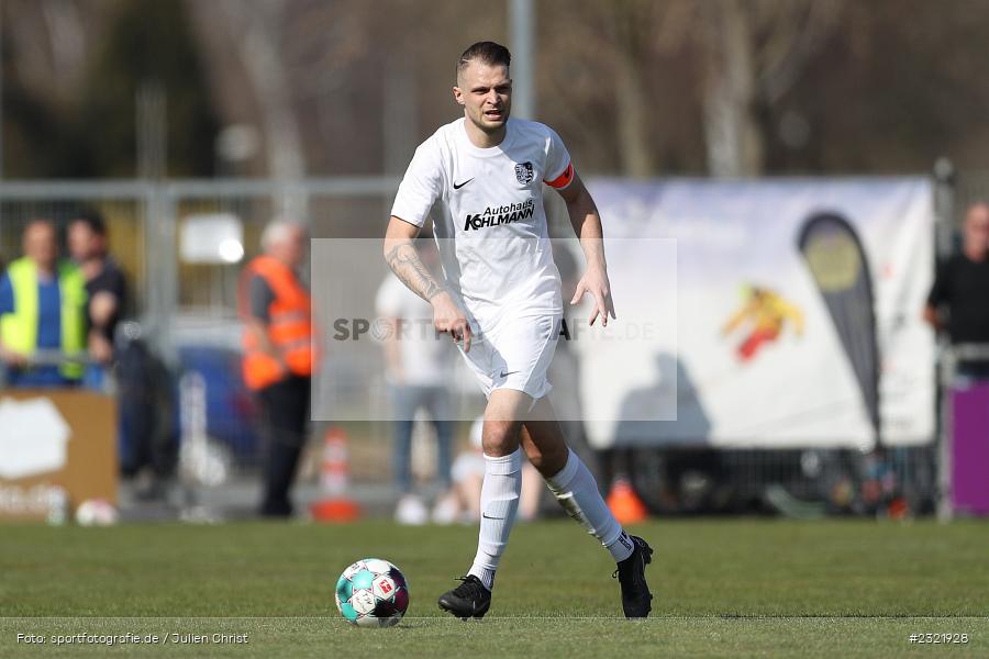 Marvin Schramm, Sportgelände in der Au, Karlstadt-Karlburg, 26.03.2022, BFV, sport, action, März 2022, Saison 2021/2022, Fussball, DJK, TSV, Bayernliga Nord, DJK Ammerthal, TSV Karlburg - Bild-ID: 2321928