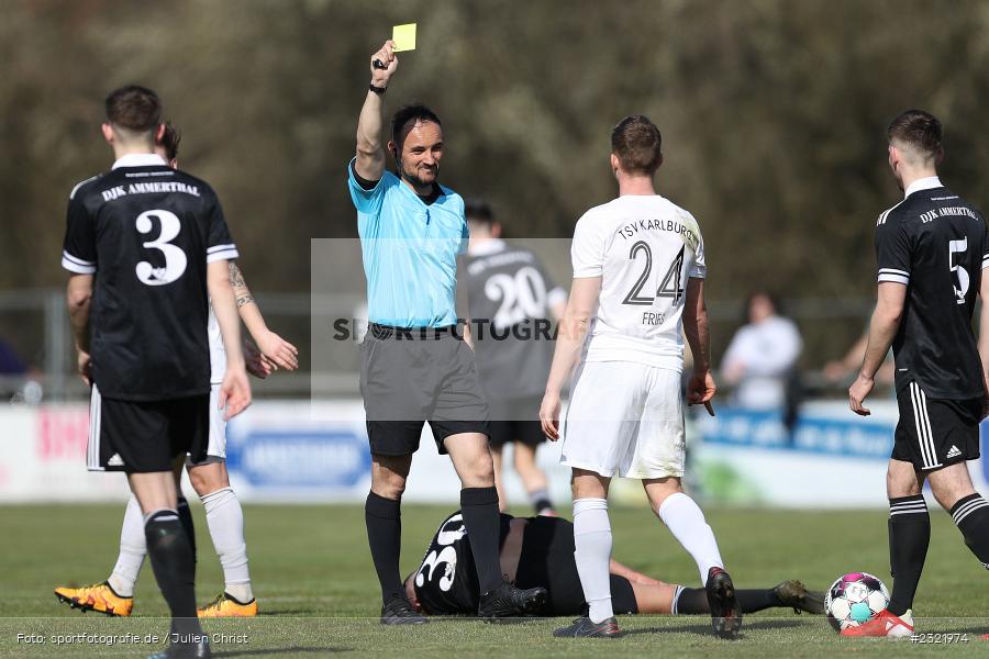 Joshua Roloff, Sportgelände in der Au, Karlstadt-Karlburg, 26.03.2022, BFV, sport, action, März 2022, Saison 2021/2022, Fussball, DJK, TSV, Bayernliga Nord, DJK Ammerthal, TSV Karlburg - Bild-ID: 2321974