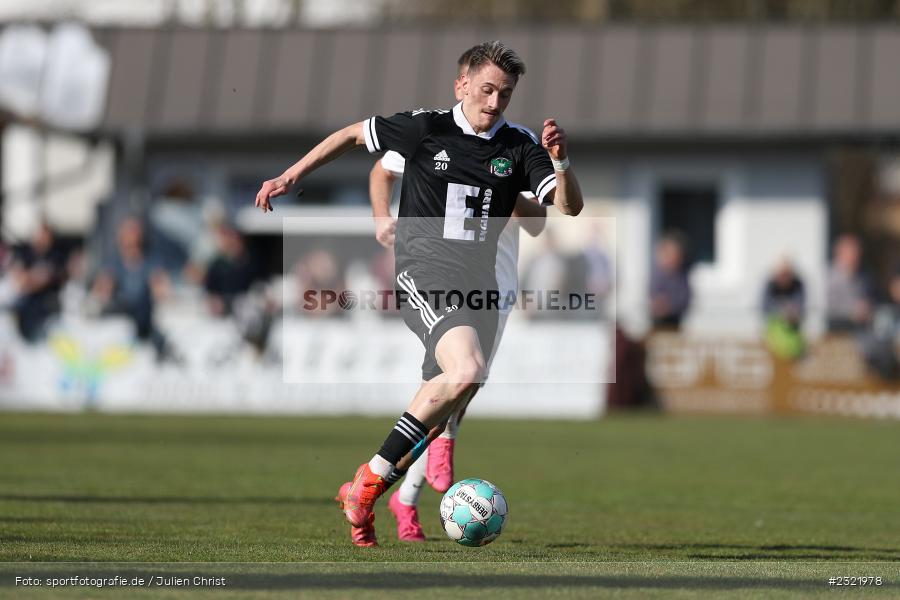 Dennis Weidner, Sportgelände in der Au, Karlstadt-Karlburg, 26.03.2022, BFV, sport, action, März 2022, Saison 2021/2022, Fussball, DJK, TSV, Bayernliga Nord, DJK Ammerthal, TSV Karlburg - Bild-ID: 2321978