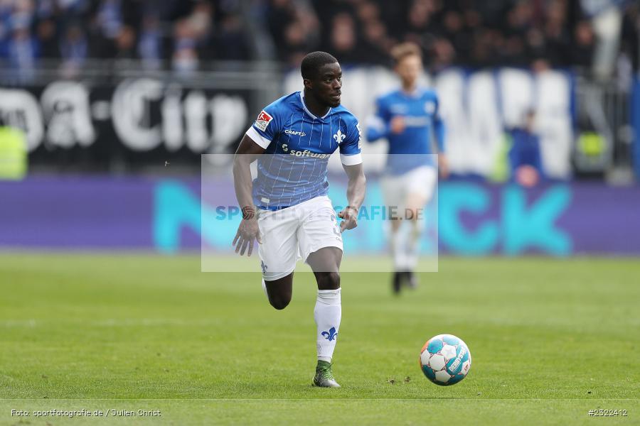 Braydon Manu, Merck-Stadion am Böllenfalltor, Darmstadt, 02.04.2022, DFL, sport, action, April 2022, Saison 2021/2022, KSV, D98, 2. Bundesliga, Fussball, Holstein Kiel, SV Darmstadt 98 - Bild-ID: 2322412