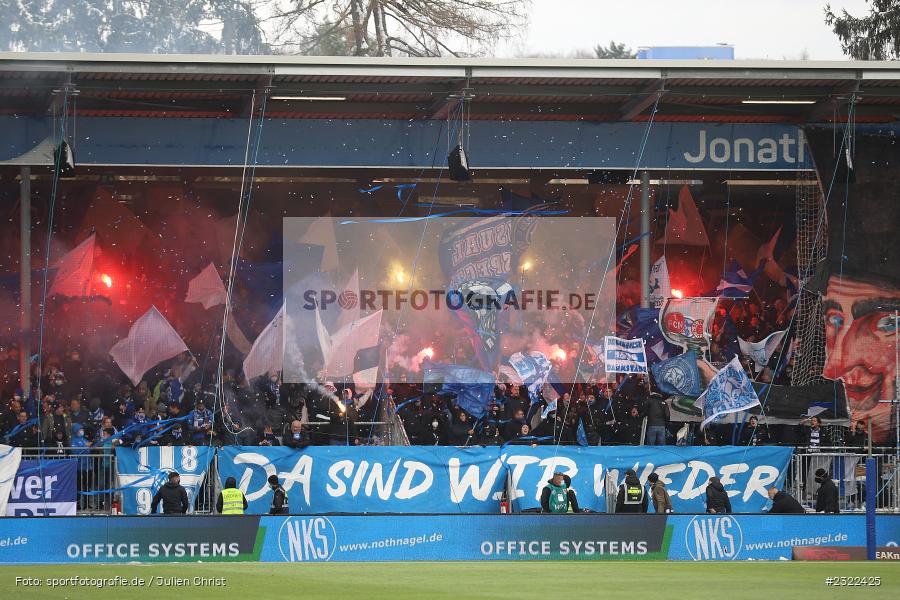 Fans, Choreografie, Merck-Stadion am Böllenfalltor, Darmstadt, 02.04.2022, DFL, sport, action, April 2022, Saison 2021/2022, KSV, D98, 2. Bundesliga, Fussball, Holstein Kiel, SV Darmstadt 98 - Bild-ID: 2322425