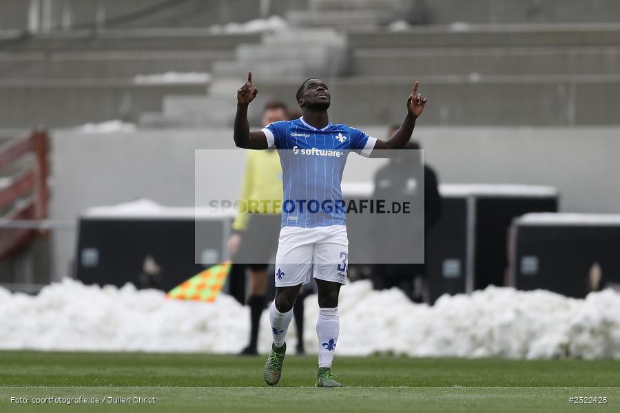 Freude, Torjubel, Braydon Manu, Merck-Stadion am Böllenfalltor, Darmstadt, 02.04.2022, DFL, sport, action, April 2022, Saison 2021/2022, KSV, D98, 2. Bundesliga, Fussball, Holstein Kiel, SV Darmstadt 98 - Bild-ID: 2322428
