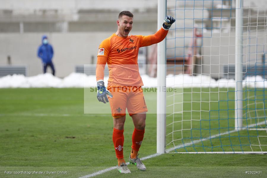 Emotionen, Marcel Schuhen, Merck-Stadion am Böllenfalltor, Darmstadt, 02.04.2022, DFL, sport, action, April 2022, Saison 2021/2022, KSV, D98, 2. Bundesliga, Fussball, Holstein Kiel, SV Darmstadt 98 - Bild-ID: 2322431
