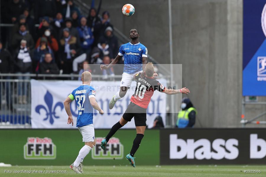 Braydon Manu, Merck-Stadion am Böllenfalltor, Darmstadt, 02.04.2022, DFL, sport, action, April 2022, Saison 2021/2022, KSV, D98, 2. Bundesliga, Fussball, Holstein Kiel, SV Darmstadt 98 - Bild-ID: 2322506 Braydon Manu, Merck-Stadion am Böllenfalltor, Darmstadt, 02.04.2022, DFL, sport, action, April 2022, Saison 2021/2022, KSV, D98, 2. Bundesliga, Fussball, Holstein Kiel, SV Darmstadt 98 - Bild-ID: 2322506