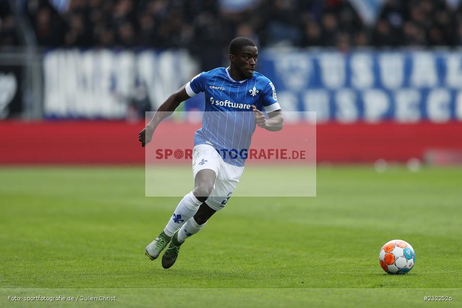 Braydon Manu, Merck-Stadion am Böllenfalltor, Darmstadt, 02.04.2022, DFL, sport, action, April 2022, Saison 2021/2022, KSV, D98, 2. Bundesliga, Fussball, Holstein Kiel, SV Darmstadt 98 - Bild-ID: 2322526