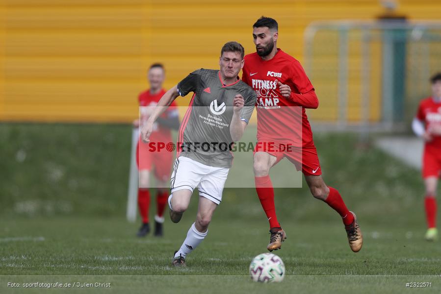 Marco Künstler, Tayfun Göbek, Sportgelände Nägelsee, Lohr am Main, 03.04.2022, BFV, sport, action, April 2022, Saison 2021/2022, FVM, FCB, A-Klasse Würzburg, Fussball, FV Mittelsinn/Obersinn, Baris Spor Lohr/M. - Bild-ID: 2322571