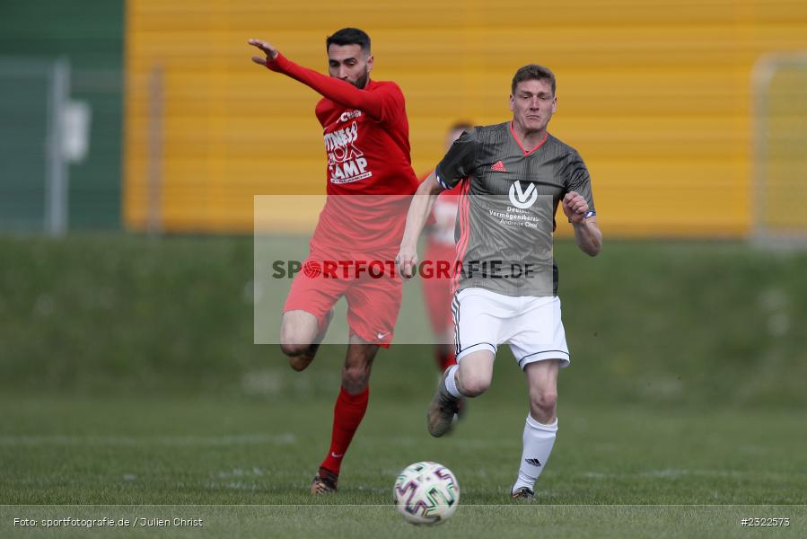 Marco Künstler, Tayfun Göbek, Sportgelände Nägelsee, Lohr am Main, 03.04.2022, BFV, sport, action, April 2022, Saison 2021/2022, FVM, FCB, A-Klasse Würzburg, Fussball, FV Mittelsinn/Obersinn, Baris Spor Lohr/M. - Bild-ID: 2322573