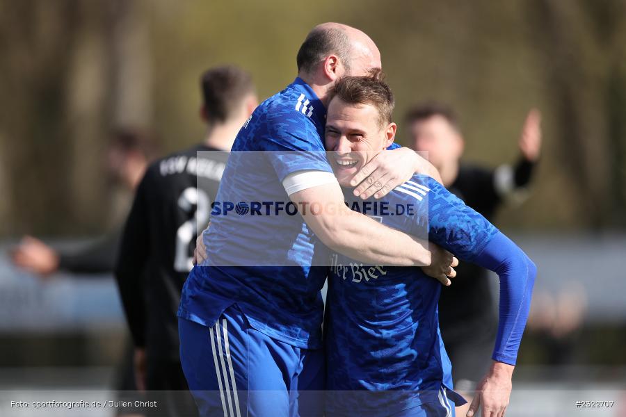 Torjubel, Albert Grenz, Sportgelände, Lohr am Main, 03.04.2022, BFV, sport, action, April 2022, Saison 2021/2022, KEI, TSV, Bezirksliga Unterfranken West, Fussball, TSV Keilberg, TSV Lohr - Bild-ID: 2322707