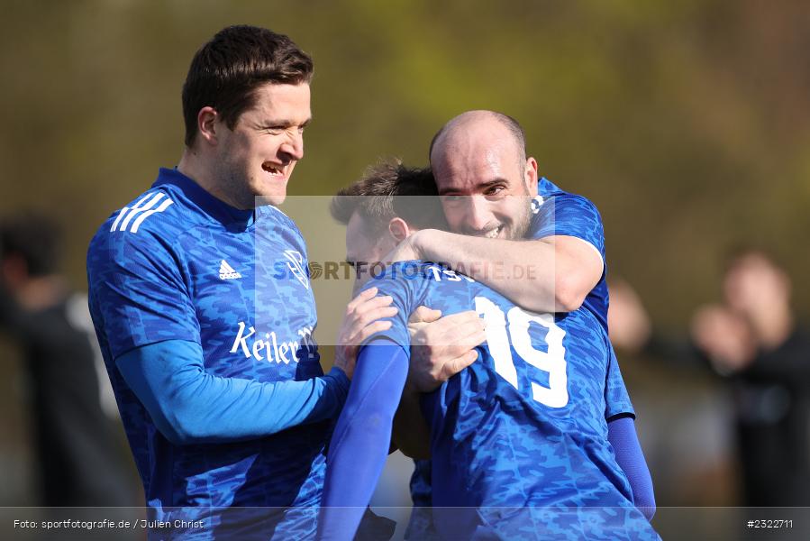 Torjubel, Albert Grenz, Sportgelände, Lohr am Main, 03.04.2022, BFV, sport, action, April 2022, Saison 2021/2022, KEI, TSV, Bezirksliga Unterfranken West, Fussball, TSV Keilberg, TSV Lohr - Bild-ID: 2322711