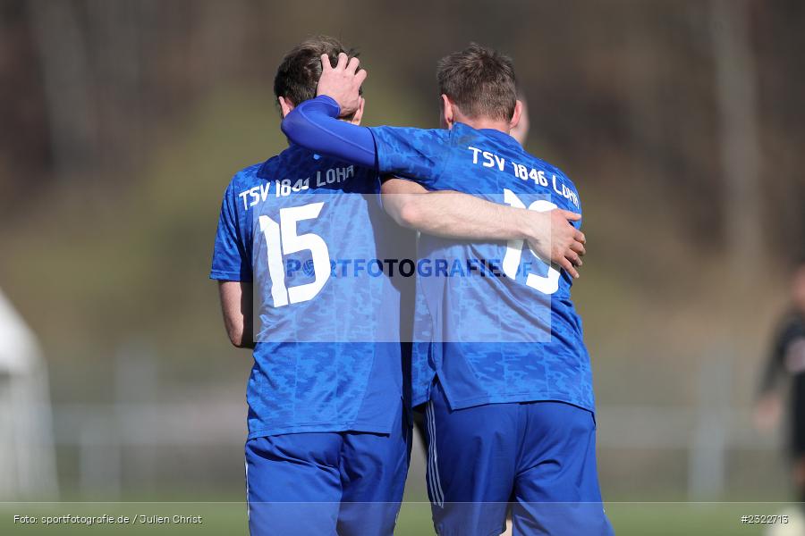 Torjubel, Alex Jesser, Sportgelände, Lohr am Main, 03.04.2022, BFV, sport, action, April 2022, Saison 2021/2022, KEI, TSV, Bezirksliga Unterfranken West, Fussball, TSV Keilberg, TSV Lohr - Bild-ID: 2322713