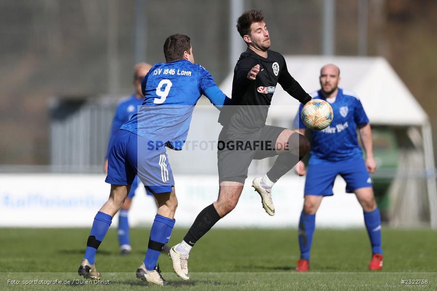 Niklas Stenger, Sportgelände, Lohr am Main, 03.04.2022, BFV, sport, action, April 2022, Saison 2021/2022, KEI, TSV, Bezirksliga Unterfranken West, Fussball, TSV Keilberg, TSV Lohr - Bild-ID: 2322738