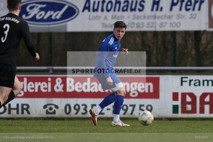 Johannes Emmert, Sportgelände, Lohr am Main, 03.04.2022, BFV, sport, action, April 2022, Saison 2021/2022, KEI, TSV, Bezirksliga Unterfranken West, Fussball, TSV Keilberg, TSV Lohr - Bild-ID: 2322806