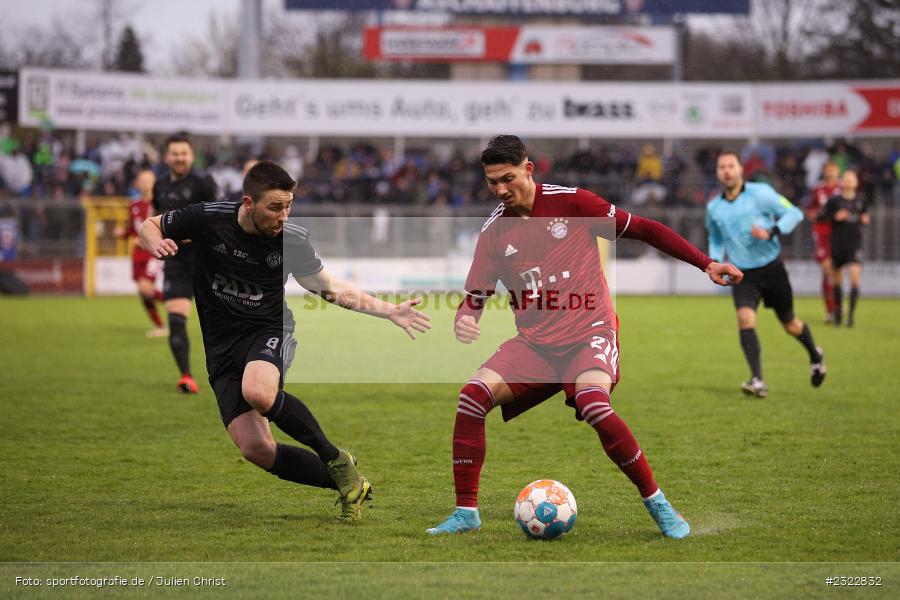 Yusuf Kabadayi, Stadion am Schönbusch, Aschaffenburg, 08.04.2022, BFV, sport, action, April 2022, Saison 2021/2022, FCB, SVA, Regionalliga Bayern, Fussball, FC Bayern München II, SV Viktoria Aschaffenburg - Bild-ID: 2322832 Yusuf Kabadayi, Stadion am Schönbusch, Aschaffenburg, 08.04.2022, BFV, sport, action, April 2022, Saison 2021/2022, FCB, SVA, Regionalliga Bayern, Fussball, FC Bayern München II, SV Viktoria Aschaffenburg - Bild-ID: 2322832
