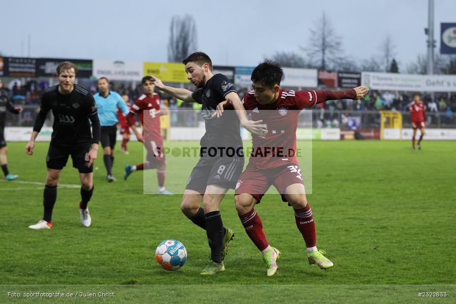 Philipp Beinenz, Stadion am Schönbusch, Aschaffenburg, 08.04.2022, BFV, sport, action, April 2022, Saison 2021/2022, FCB, SVA, Regionalliga Bayern, Fussball, FC Bayern München II, SV Viktoria Aschaffenburg - Bild-ID: 2322833 Philipp Beinenz, Stadion am Schönbusch, Aschaffenburg, 08.04.2022, BFV, sport, action, April 2022, Saison 2021/2022, FCB, SVA, Regionalliga Bayern, Fussball, FC Bayern München II, SV Viktoria Aschaffenburg - Bild-ID: 2322833